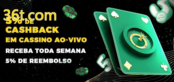 Promoções do cassino ao Vivo 36t.com